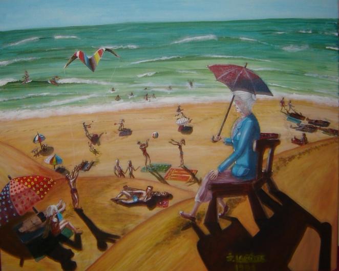 La vieille Dame et la Mer - Jacky Laffitte - Click to enlarge