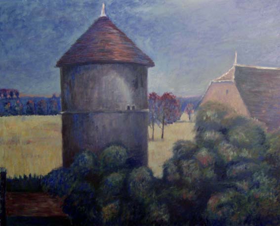Pleine lune derrière la tour - Balázs Buda