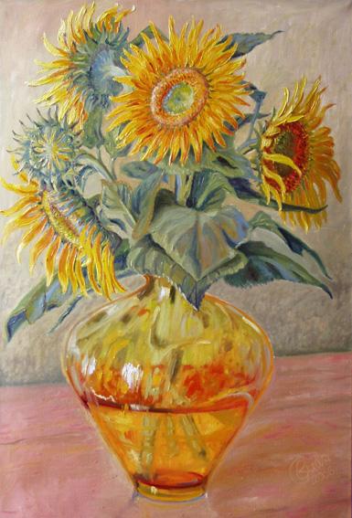 Tournesols au vase jaune - Balázs Buda