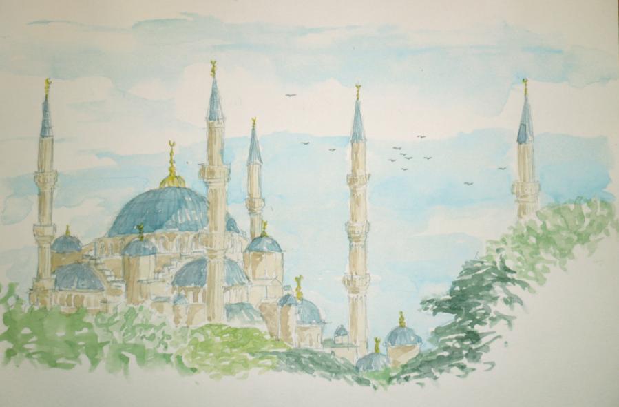 la mosquée bleue - Jean-Clair Cougnaud - Cliquer pour afficher en grand