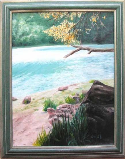 Au bord d'un lac - Jean-Joseph Chevalier