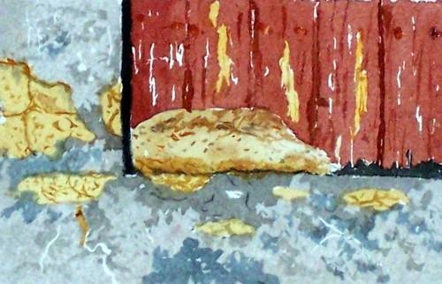 Old red shutter (detail) - Alain Chevrignac