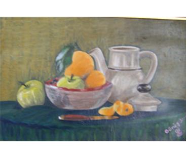 Cafetière et fruits - Gunech Zardoumi