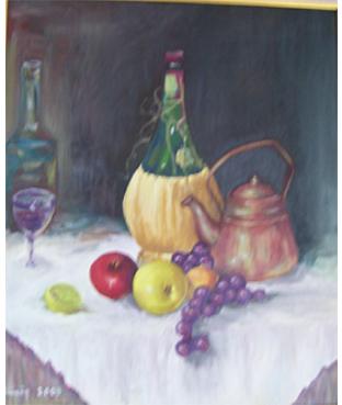 Carafe, théïère et fruits - Gunech Zardoumi