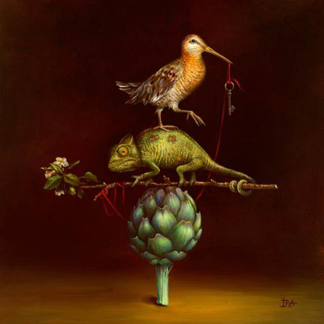 Pyramid with Chameleon - Irena Aizen - Cliquer pour afficher en grand