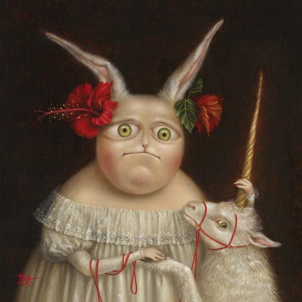Portrait with Unicorn - Irena Aizen - Cliquer pour afficher en grand
