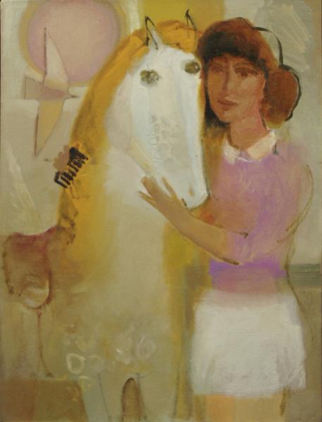 Girl with horse - Alexey Malik