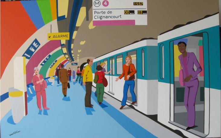 Scène de la vie urbaine II - Vérone Ferat-Prevotat - Cliquer pour afficher en grand
