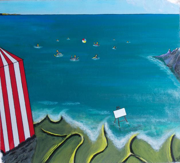 La baignade - Batz - Cliquer pour afficher en grand