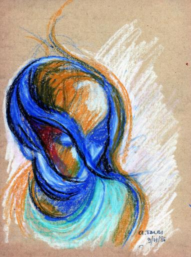 visage bleu - Akacha Talbi