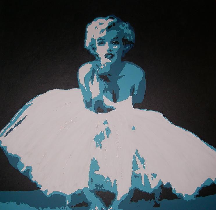 Marilyn blue - Sandra Lienard - Cliquer pour afficher en grand