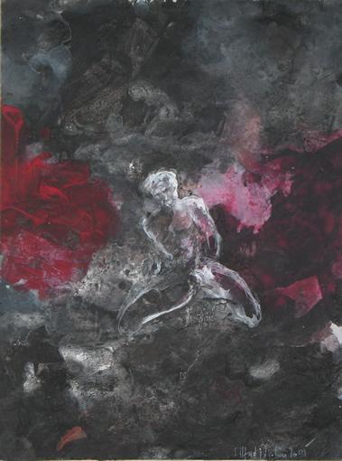 Homme nu accroupi - Ali El Hadj Tahar