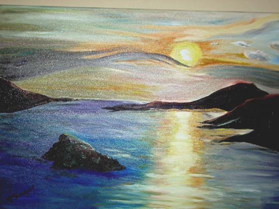 Sunset at Cap Sunion 1 - Tatiana Sragar