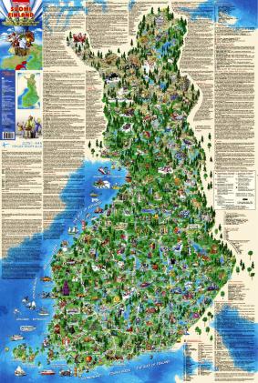 Illustrated map of Finland - Sergey Mikhaylov