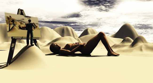 Myself Painting a Picture of life larger than me - Tom Repasky - Cliquer pour afficher en grand