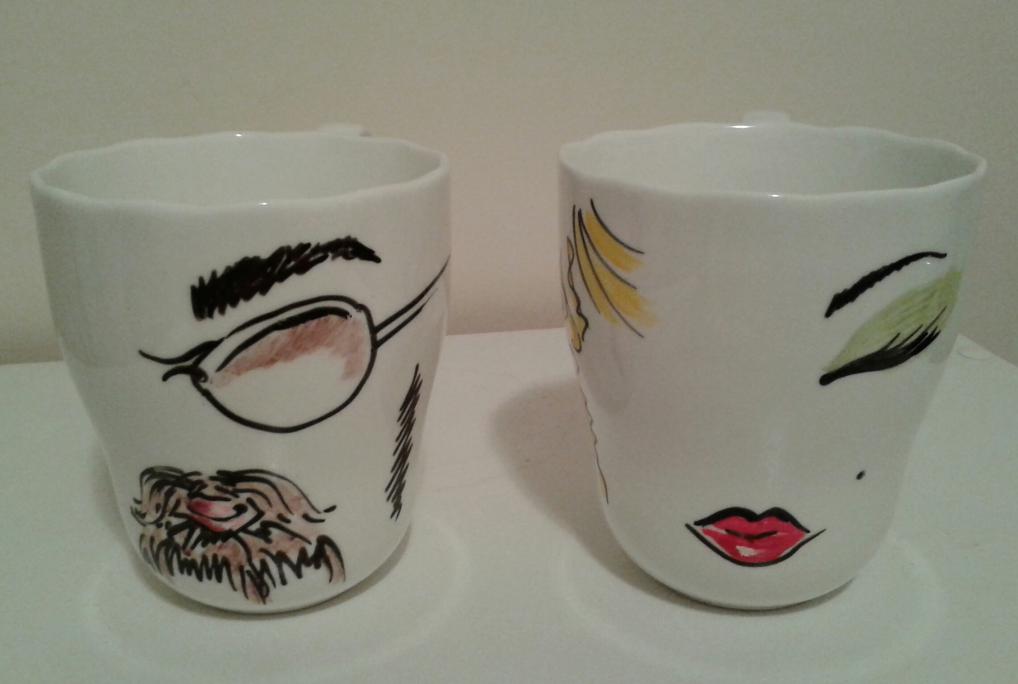 2 Tea Cups Set - Marina Gershman - Click to enlarge