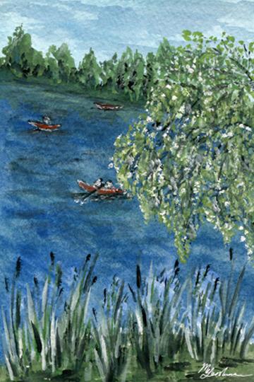 Birch at the Lake - Marina Gershman