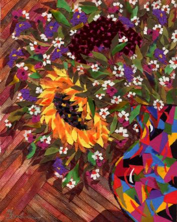 Bouquet with a Sunflower - Marina Gershman