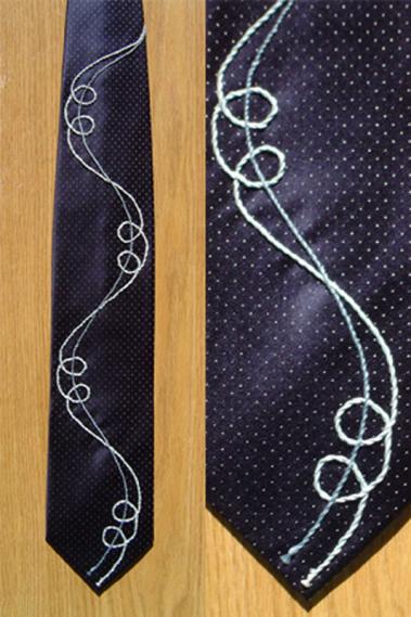 Navy tie - Marina Gershman