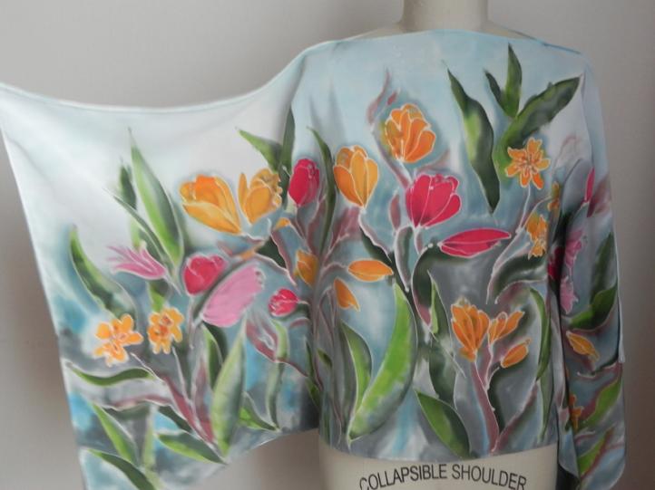 Silk Blouse Tulips - Marina Gershman - Cliquer pour afficher en grand