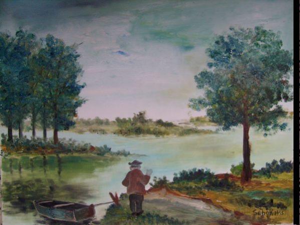 Promenade au bord du lac - Ferenc Sebök - Cliquer pour afficher en grand