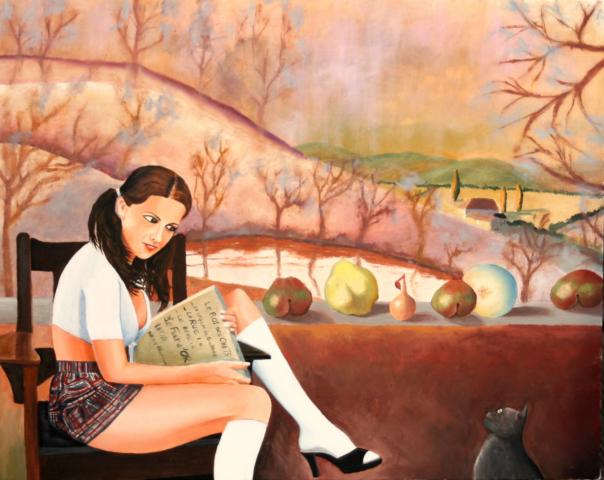 La mauvaise réputation hommage à Balthus - Franck Tanviray - Click to enlarge