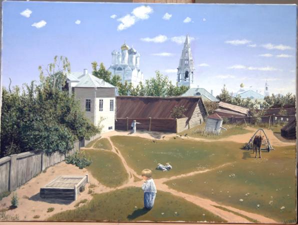petite  cour à Moscou,reprise et hommage à Polenov - Franck Tanviray - Click to enlarge