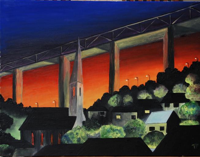 Un pont le soir - Franck Tanviray - Click to enlarge
