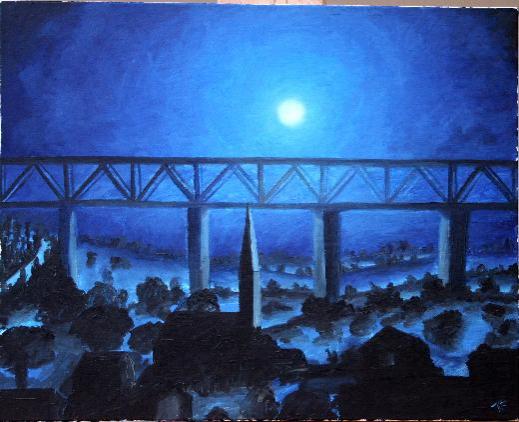Un pont la nuit - Franck Tanviray