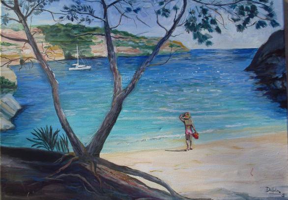 petite fille sur la plage - Delphine Rey - Cliquer pour afficher en grand