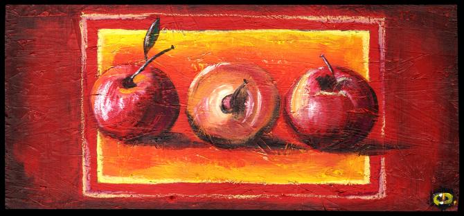 1, 2, 3 pommes - Cecile Duchamp - Cliquer pour afficher en grand