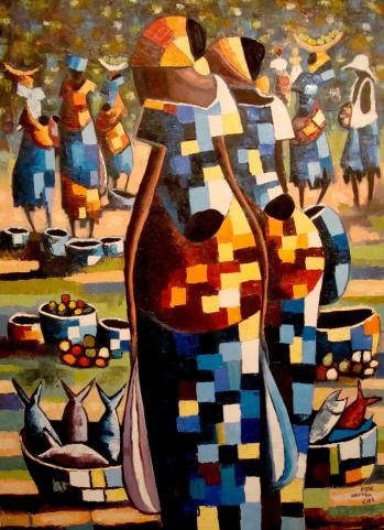 Le marché à Brazzaville - Rhode Bath-Schéba Makoumbou