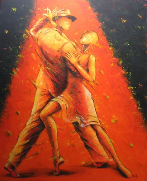 Tango dancers in a halo - Neima