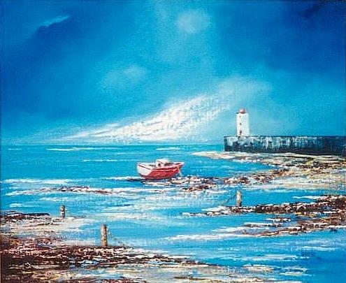 104 Bateau de pêche  55x46 - Geneviève Lagarde