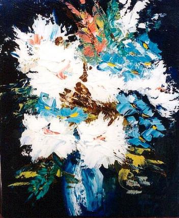 126  Fleurs de Magnolia  27x22 - Geneviève Lagarde