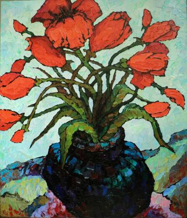 Red flowers. - Valery Veselovsky