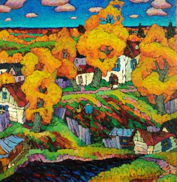 Sketch. Poplars. - Valery Veselovsky