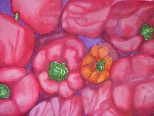Sweet Red Peppers - Bernie Elliott - Click to enlarge