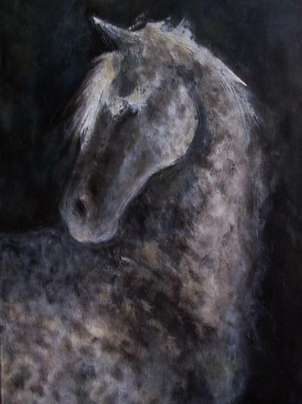 cheval gris - Marie-Christine Fric