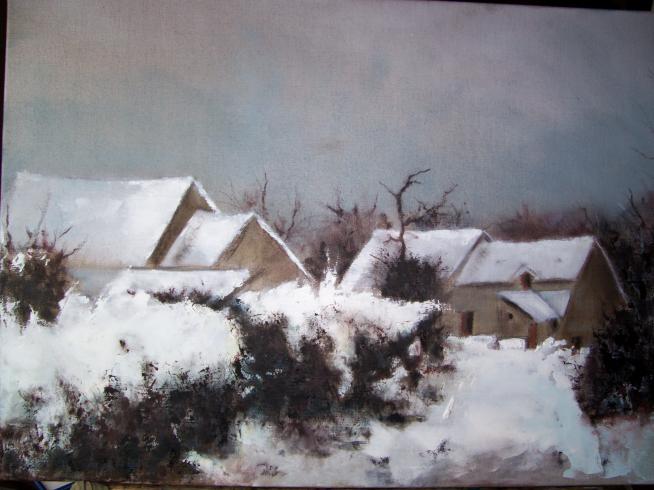 neige sur le domaine de jeu - Marie-Christine Fric - Click to enlarge