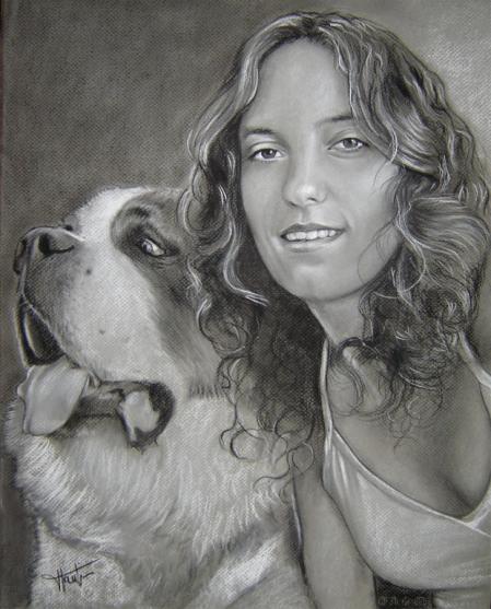 Girls and Dog - Michael Wautier