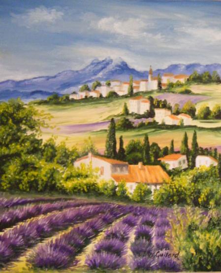 Paysage de lavande - Svetlana Guitard