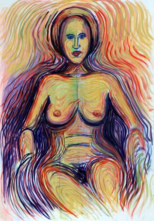 ''Nude with eggshaped head.'' - Kyriakos Thouki