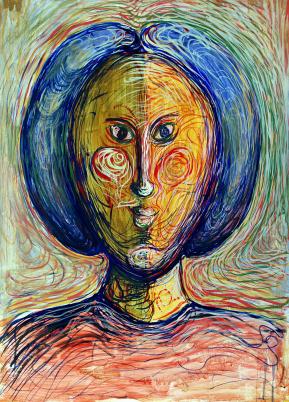 ''Woman with eggshaped head'' - Kyriakos Thouki