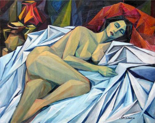 Nude sleeping wooman - Cosimo Lo Savio