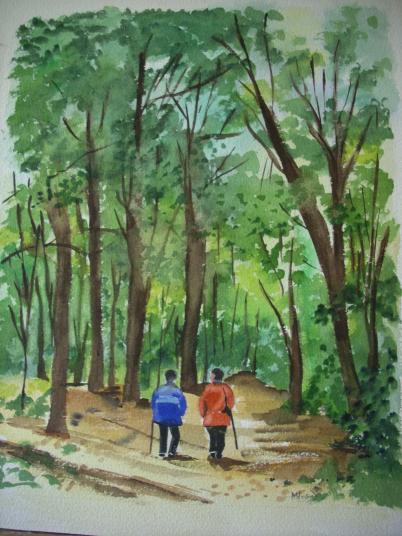 Les promeneurs - Marcelle Lugez