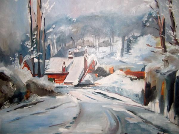 L'Artois sous la neige . - Marcelle Lugez - Cliquer pour afficher en grand