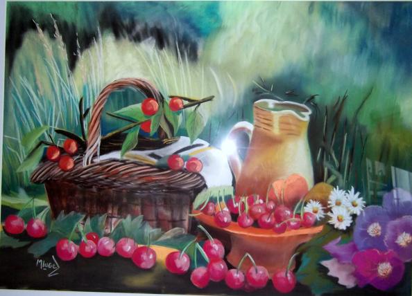 Le temps des cerises . - Marcelle Lugez - Cliquer pour afficher en grand
