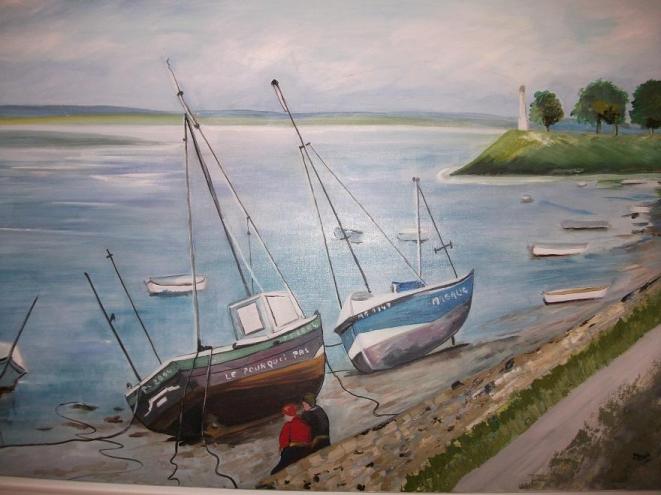 Le port de st valery/somme - Marcelle Lugez - Cliquer pour afficher en grand