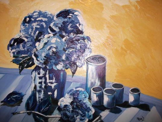 Symphonie en bleu et jaune - Marcelle Lugez